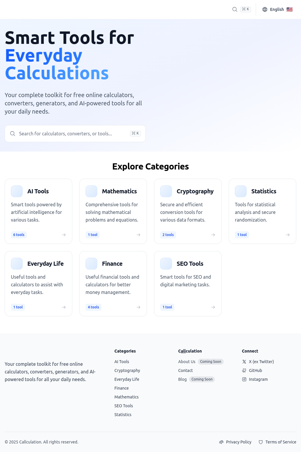Callculation: Free Online Calculators, Converters & Tools